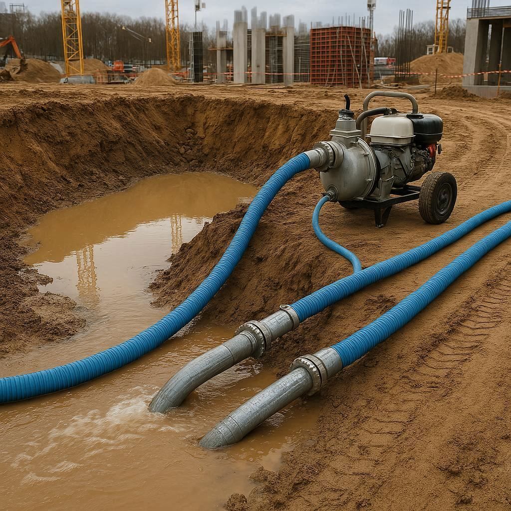 Водопонижение и осушение котлована в Кубинке