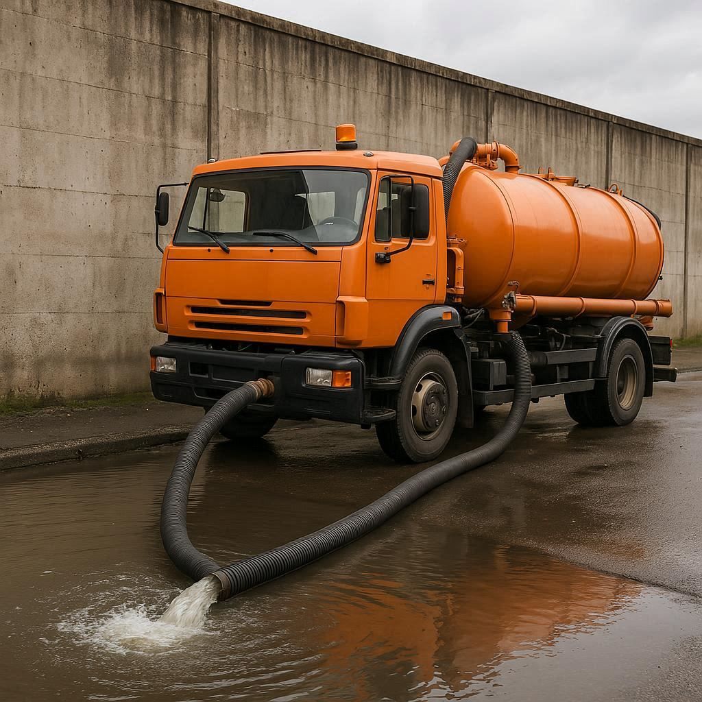 Откачка воды в Кубинке