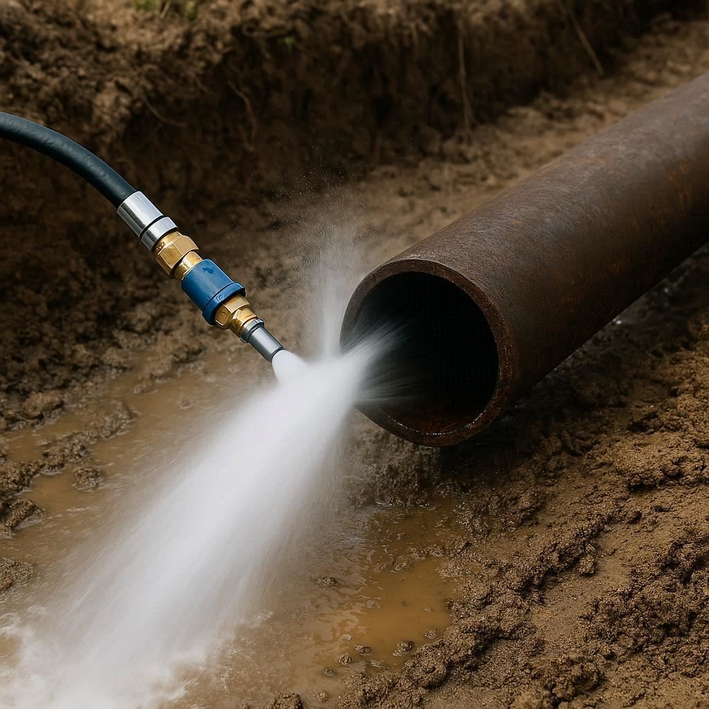 Гидродинамическая прочистка водопроводных труб в Кубинке