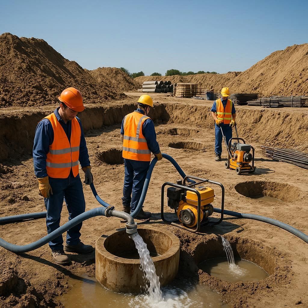 Глубинное водопонижение скважинами в Кубинке