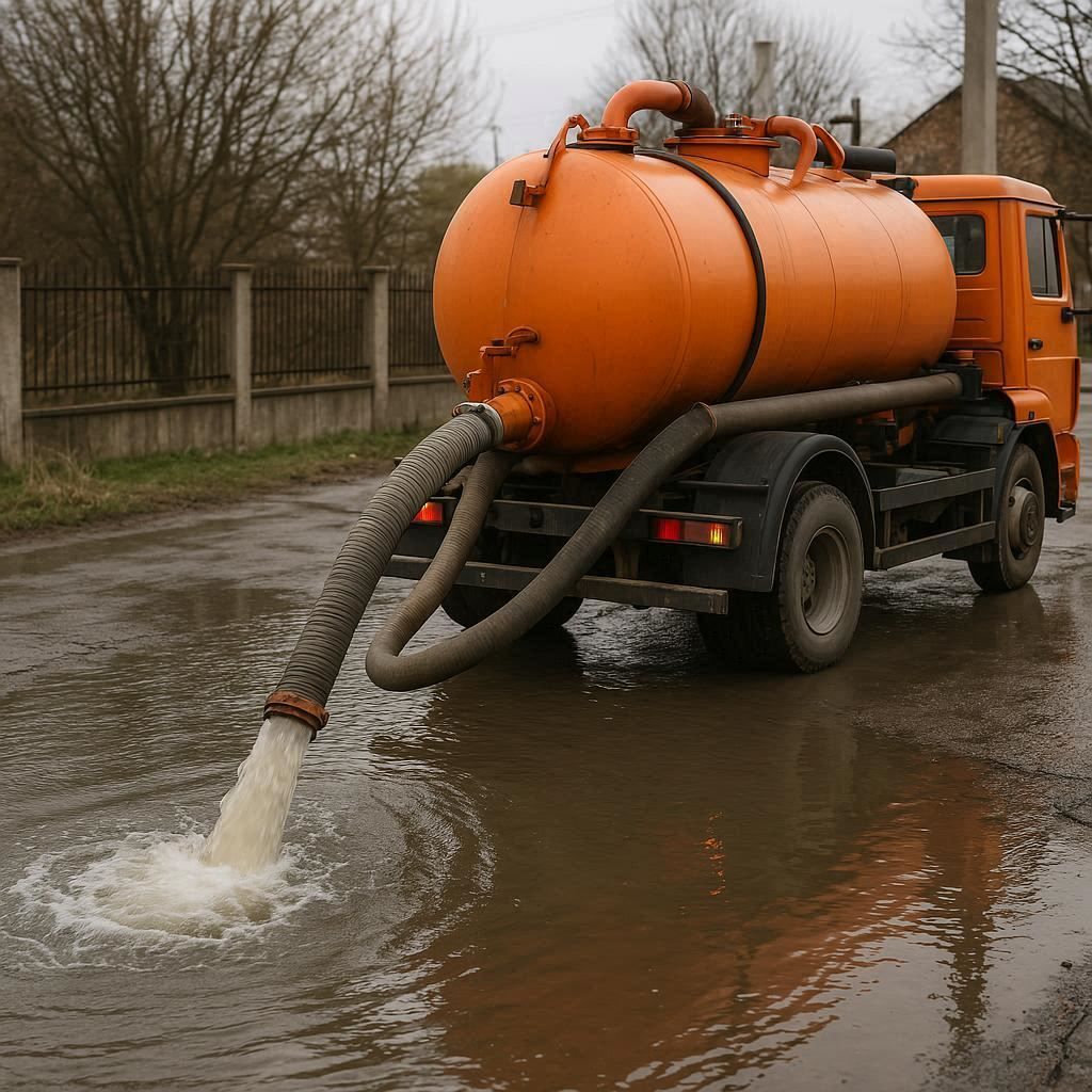 Откачка воды в Кубинке